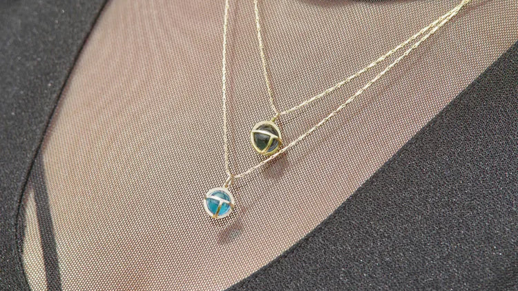 Drop of The Ocean necklaces by Booblinka Jewellery
