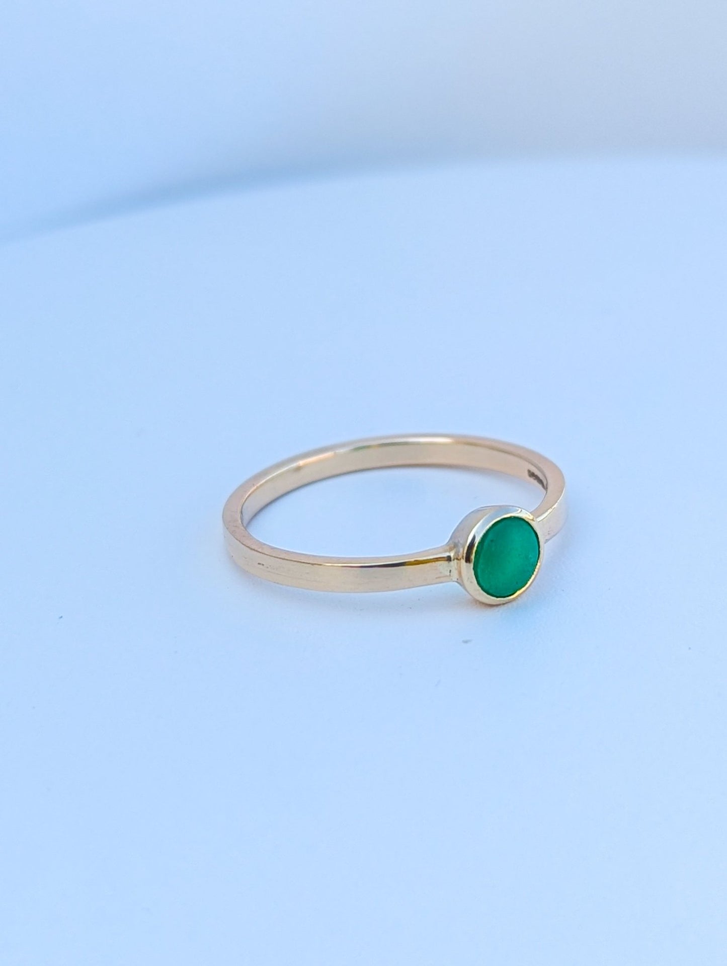 9 - Carat Gold Green Sea Glass RingBooblinka Jewellery