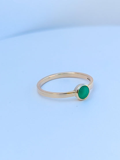 9 - Carat Gold Green Sea Glass RingBooblinka Jewellery