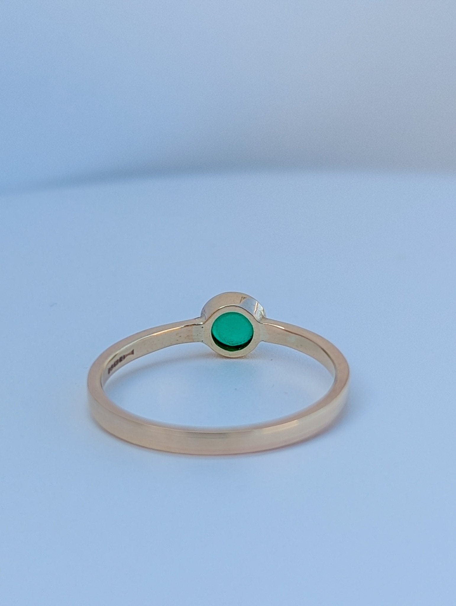 9 - Carat Gold Green Sea Glass RingBooblinka Jewellery