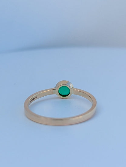 9 - Carat Gold Green Sea Glass RingBooblinka Jewellery