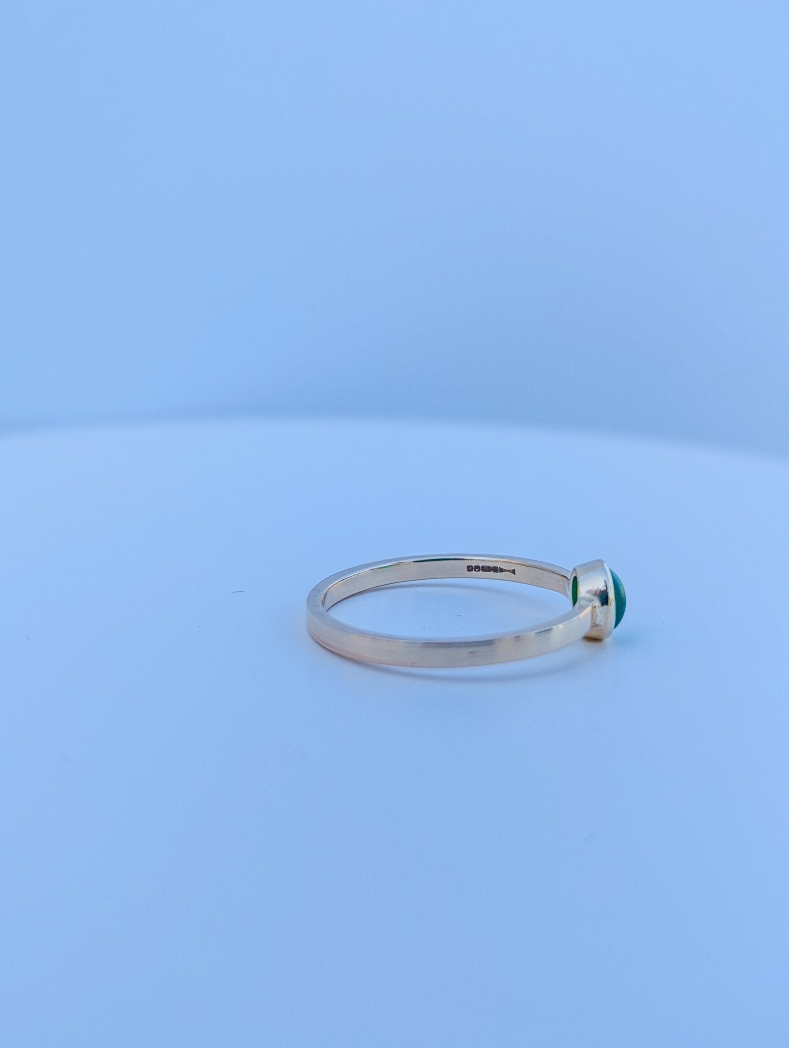 9 - Carat Gold Green Sea Glass RingBooblinka Jewellery