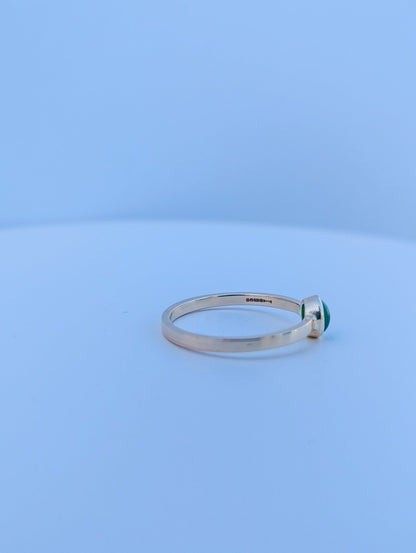 9 - Carat Gold Green Sea Glass RingBooblinka Jewellery