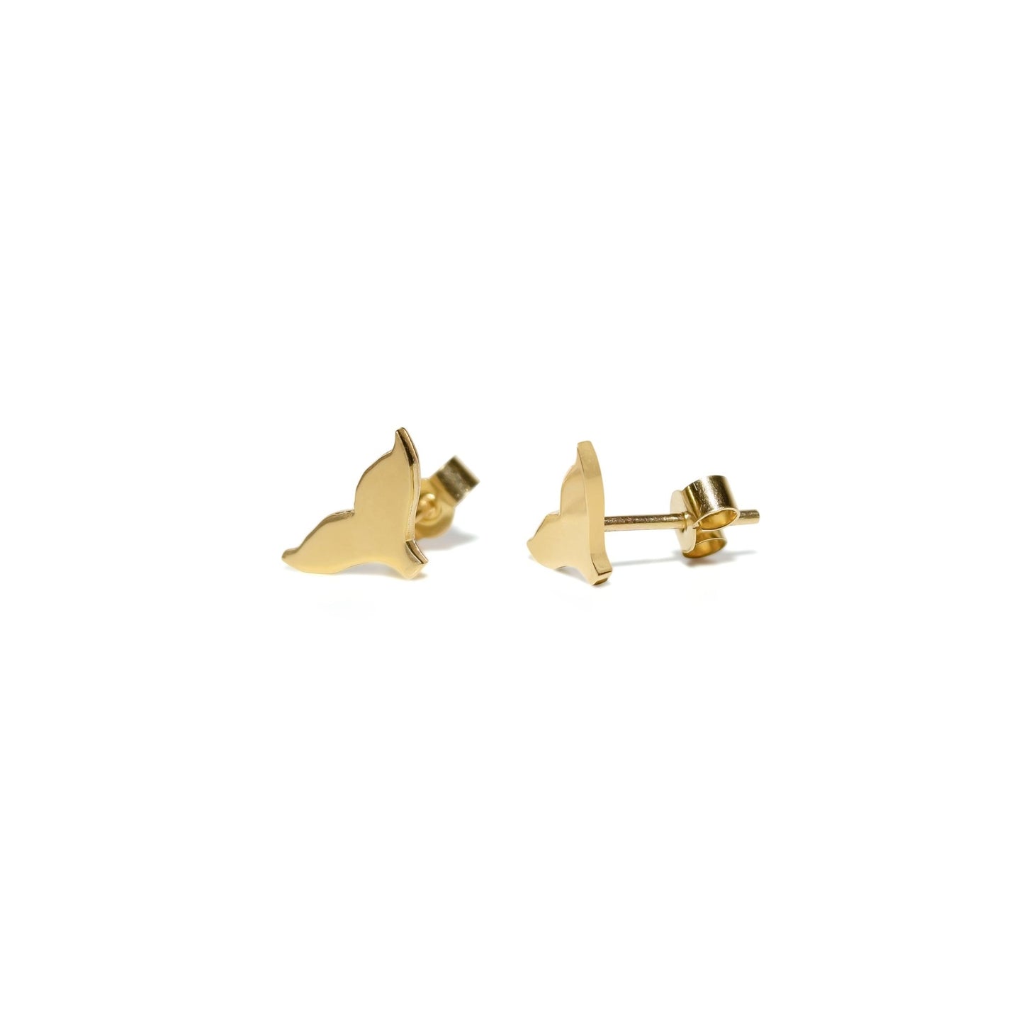 9 Carat Yellow Gold Mermaid Tail Stud EarringsEarringsBooblinka Jewellery