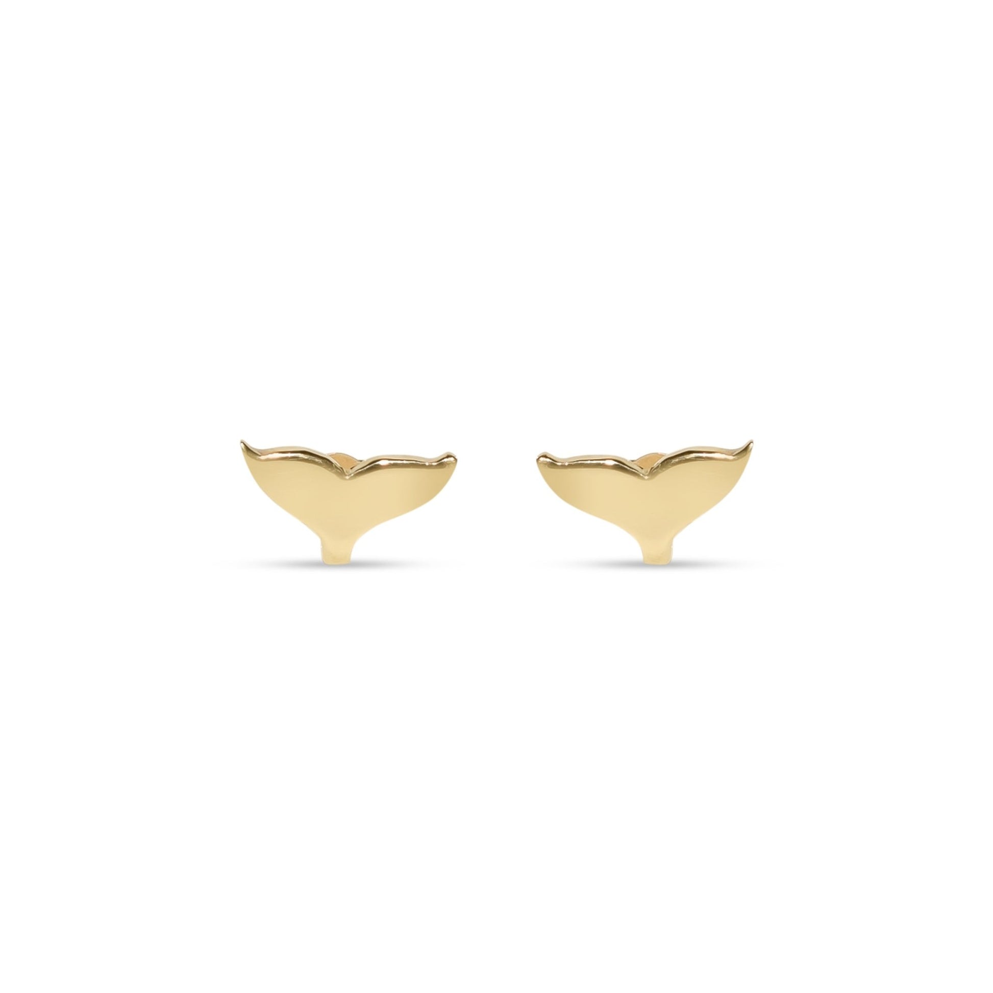 9 Carat Yellow Gold Mermaid Tail Stud EarringsEarringsBooblinka Jewellery