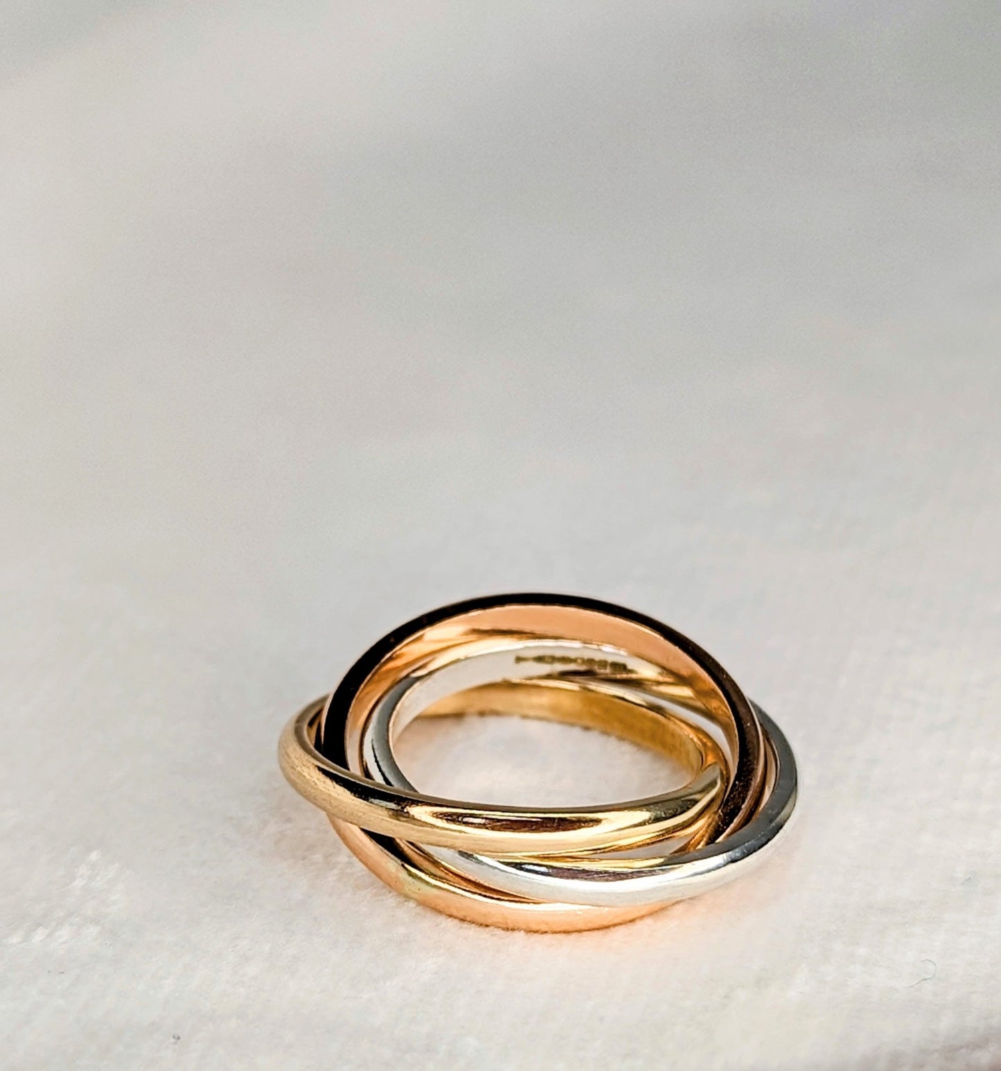 Classic Russian Wedding Ring – 9ct Yellow Gold, Rose Gold & Sterling SilverBooblinka Jewellery