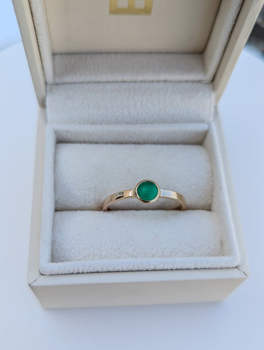 (Copy) 9 - Carat Gold Green Sea Glass RingBooblinka Jewellery