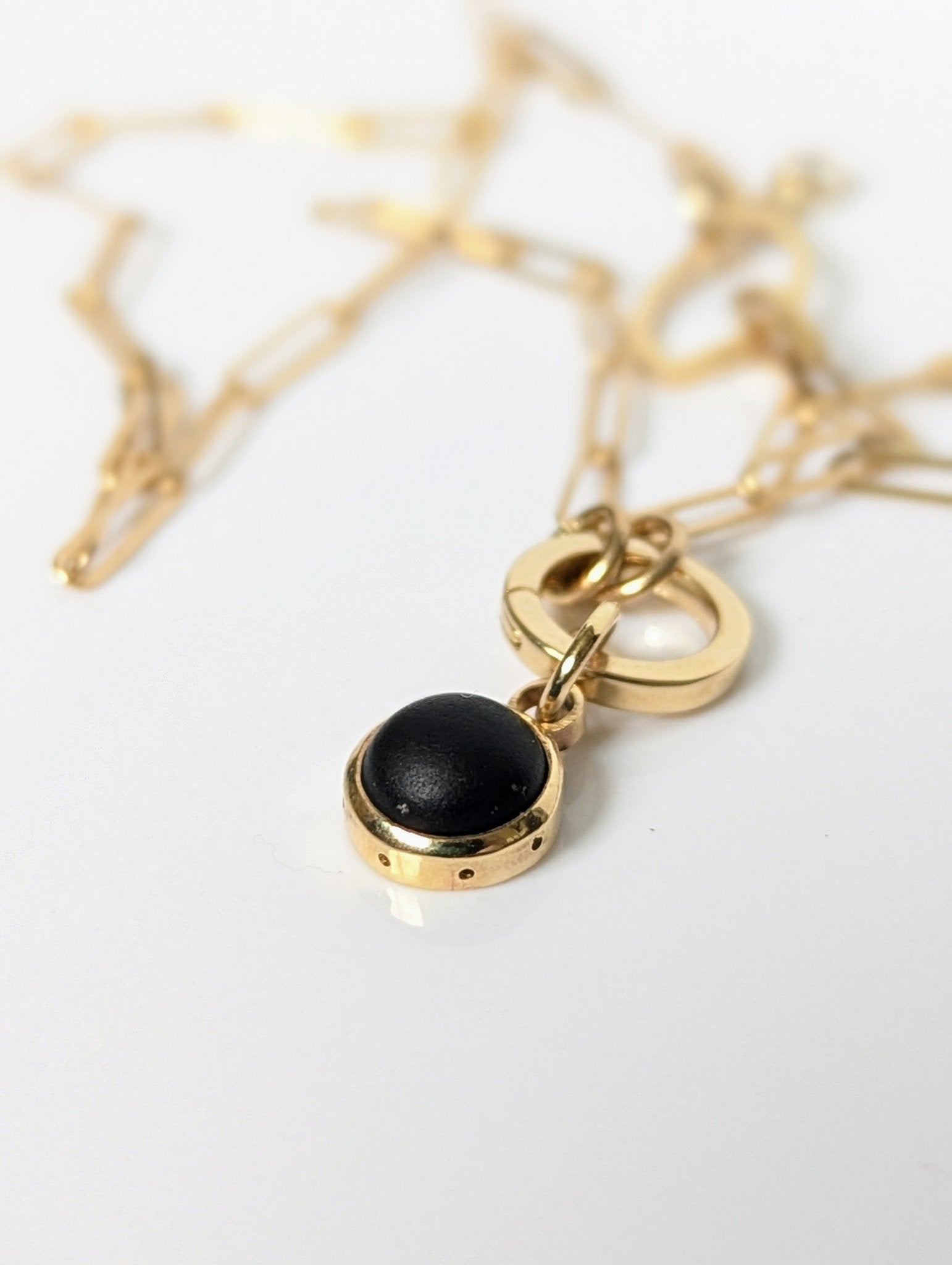 Pirate Black Sea Glass 9 Carat Gold Necklace – Allure CollectionNecklacesBooblinka Jewellery