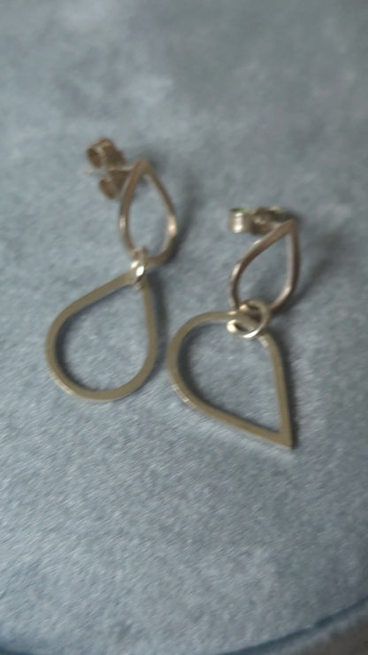 Sterling Silver Teardrop Dangle Earrings