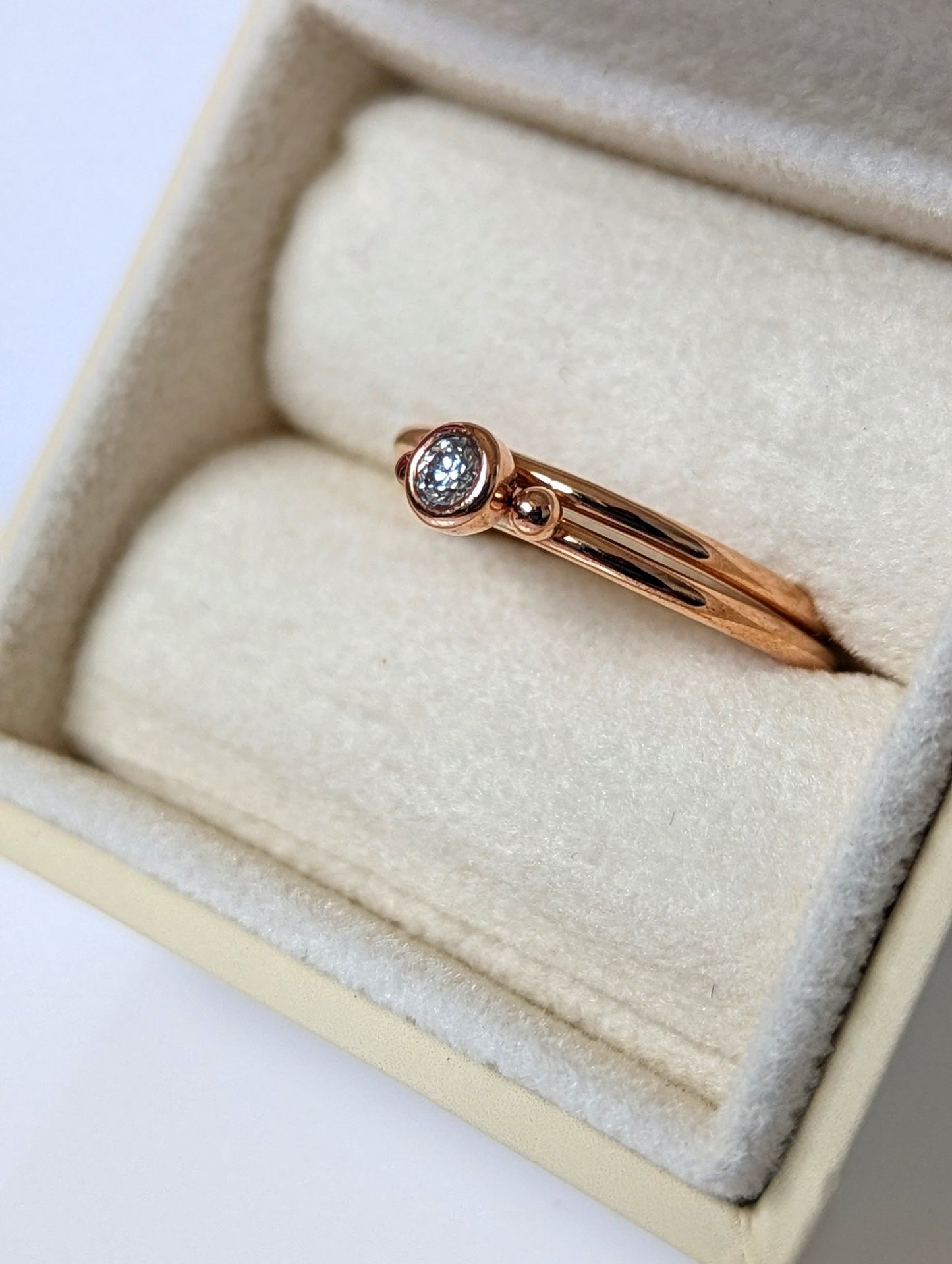 Rose Gold Moissanite Engagement Stacking Rings – DEI CollectionRingsBooblinka Jewellery