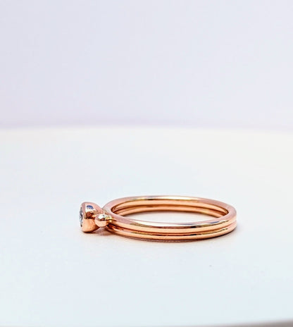 Rose Gold Moissanite Engagement Stacking Rings – DEI CollectionRingsBooblinka Jewellery