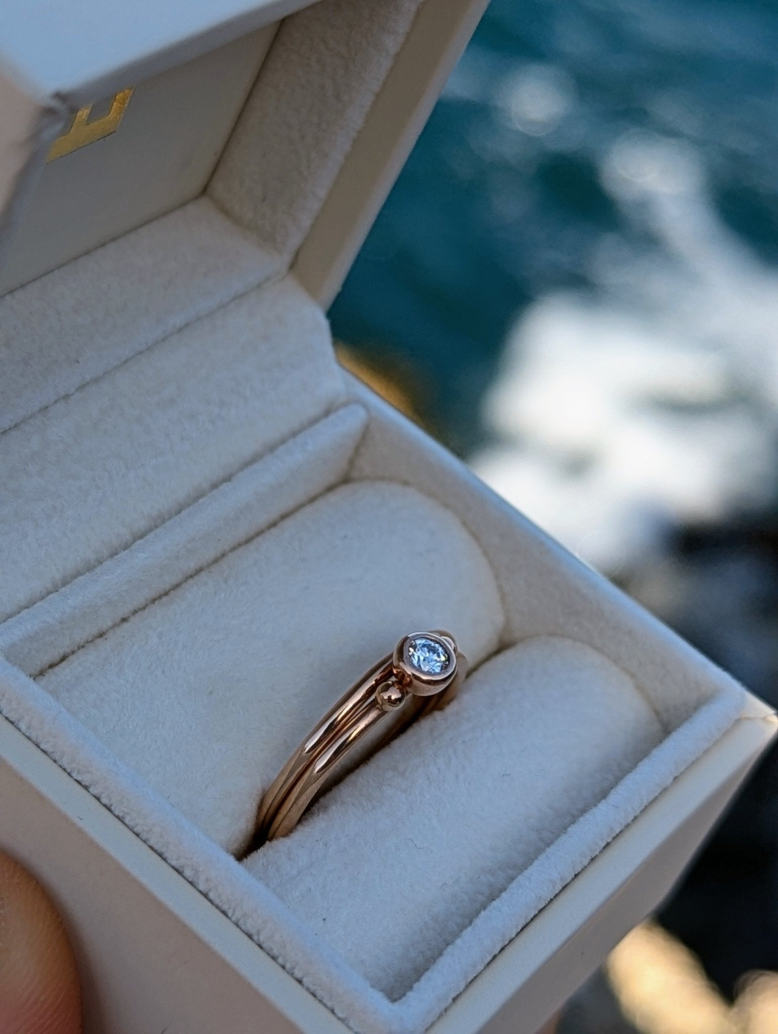 Rose Gold Moissanite Engagement Stacking Rings – DEI CollectionRingsBooblinka Jewellery