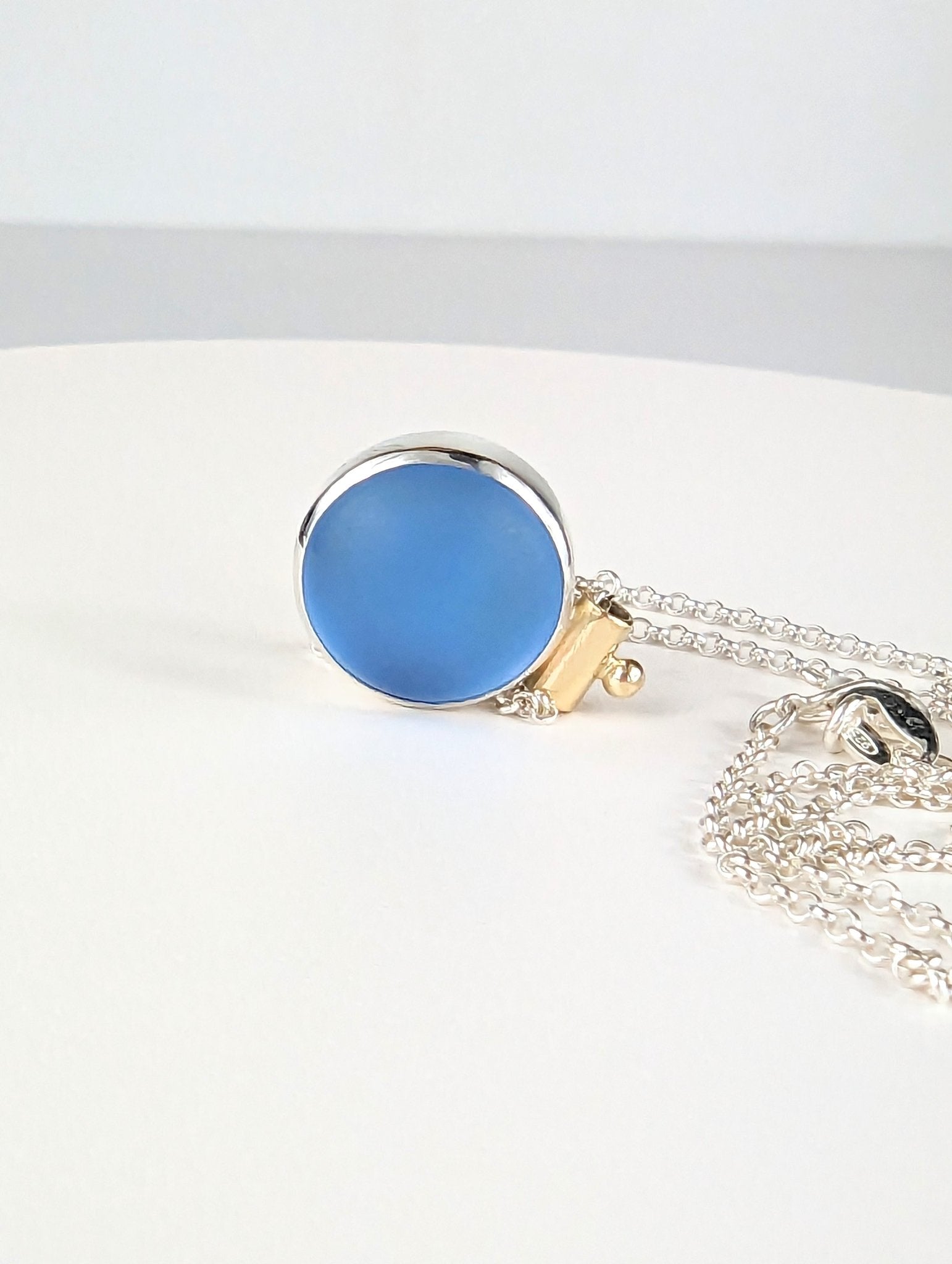 Cornflower blue sea glass Limited ALLURE Collection - Booblinka Jewellery