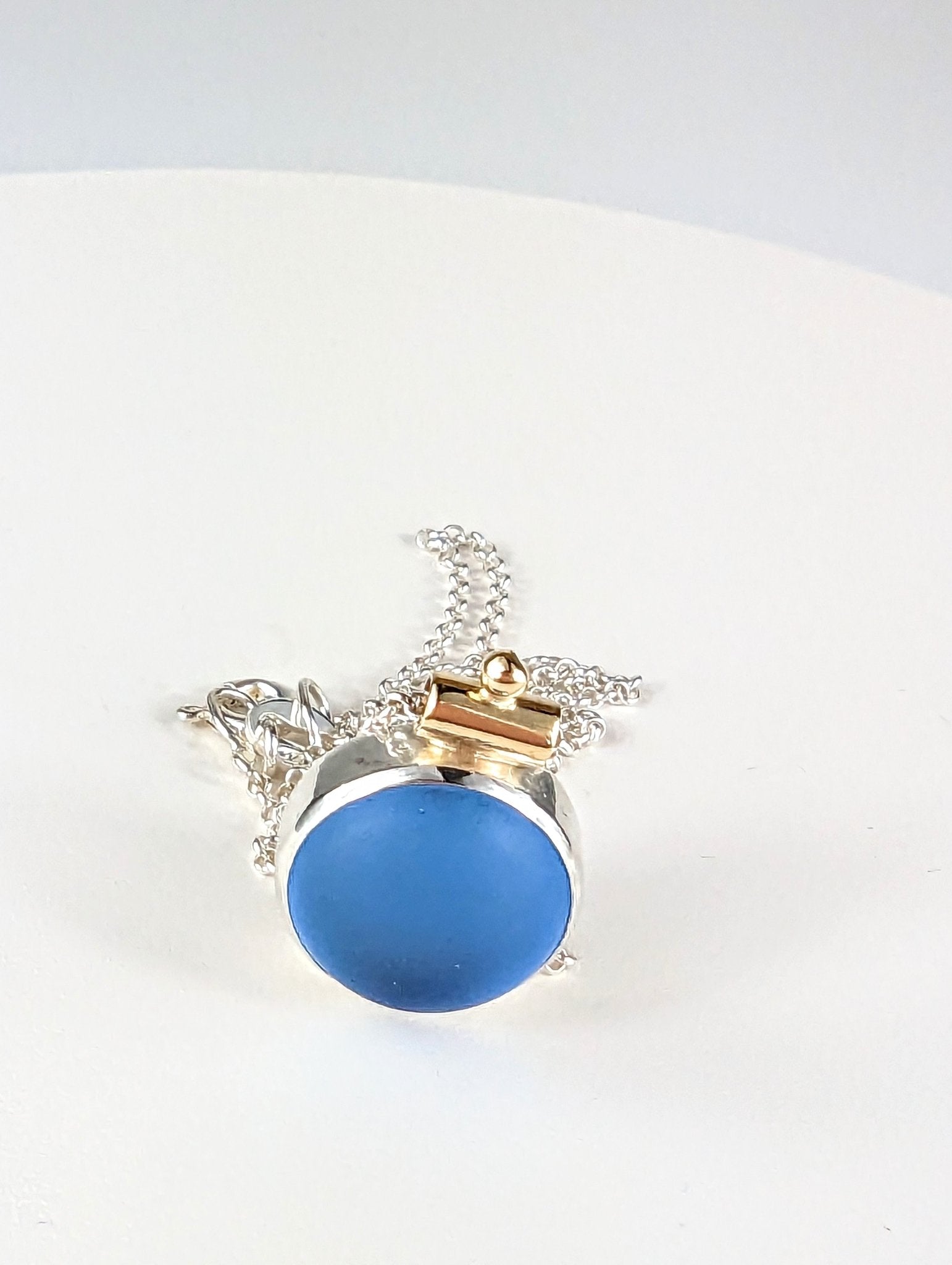 Cornflower blue sea glass Limited ALLURE Collection - Booblinka Jewellery