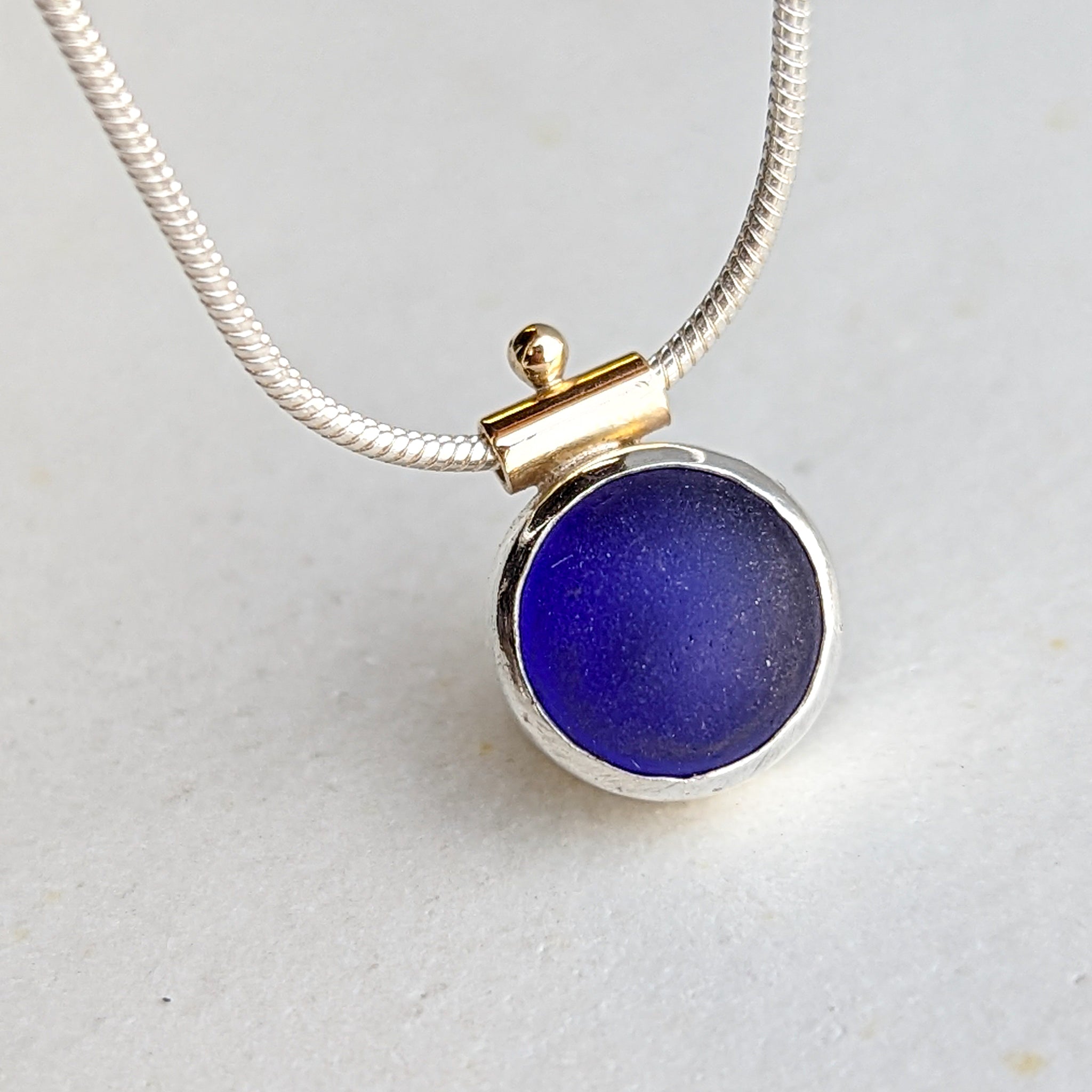 Cobalt blue pendant on sale necklace