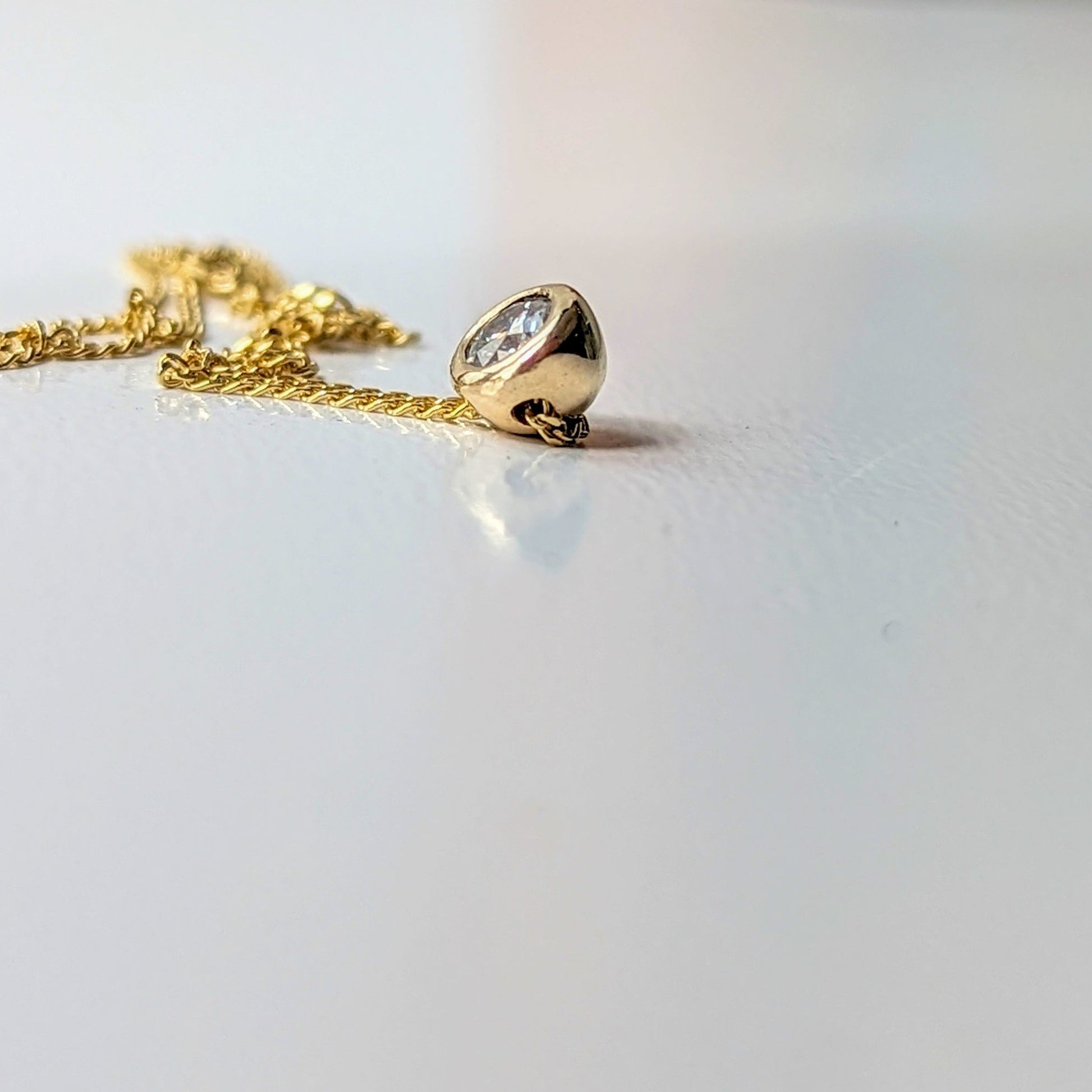 Gold Moissanite Necklace - DEI CollectionNecklacesBooblinka Jewellery